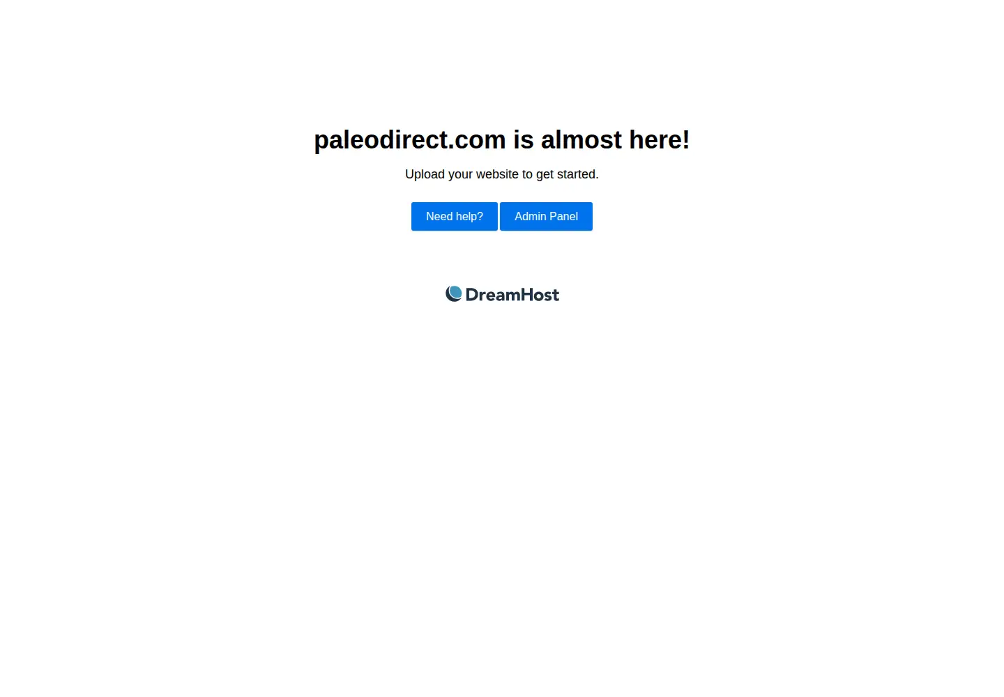 Captured homepage of paleodirect.com in the current scan