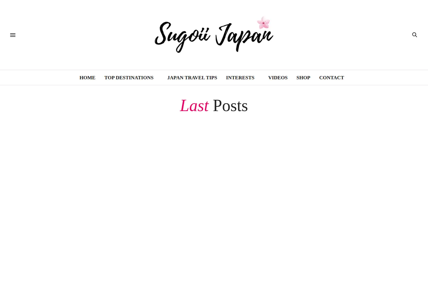 Captured homepage of sugoii-japan.com in the current scan