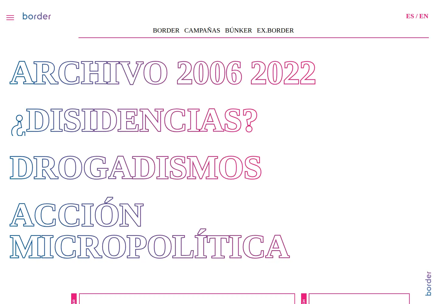 Captured homepage of border.com.mx in the current scan