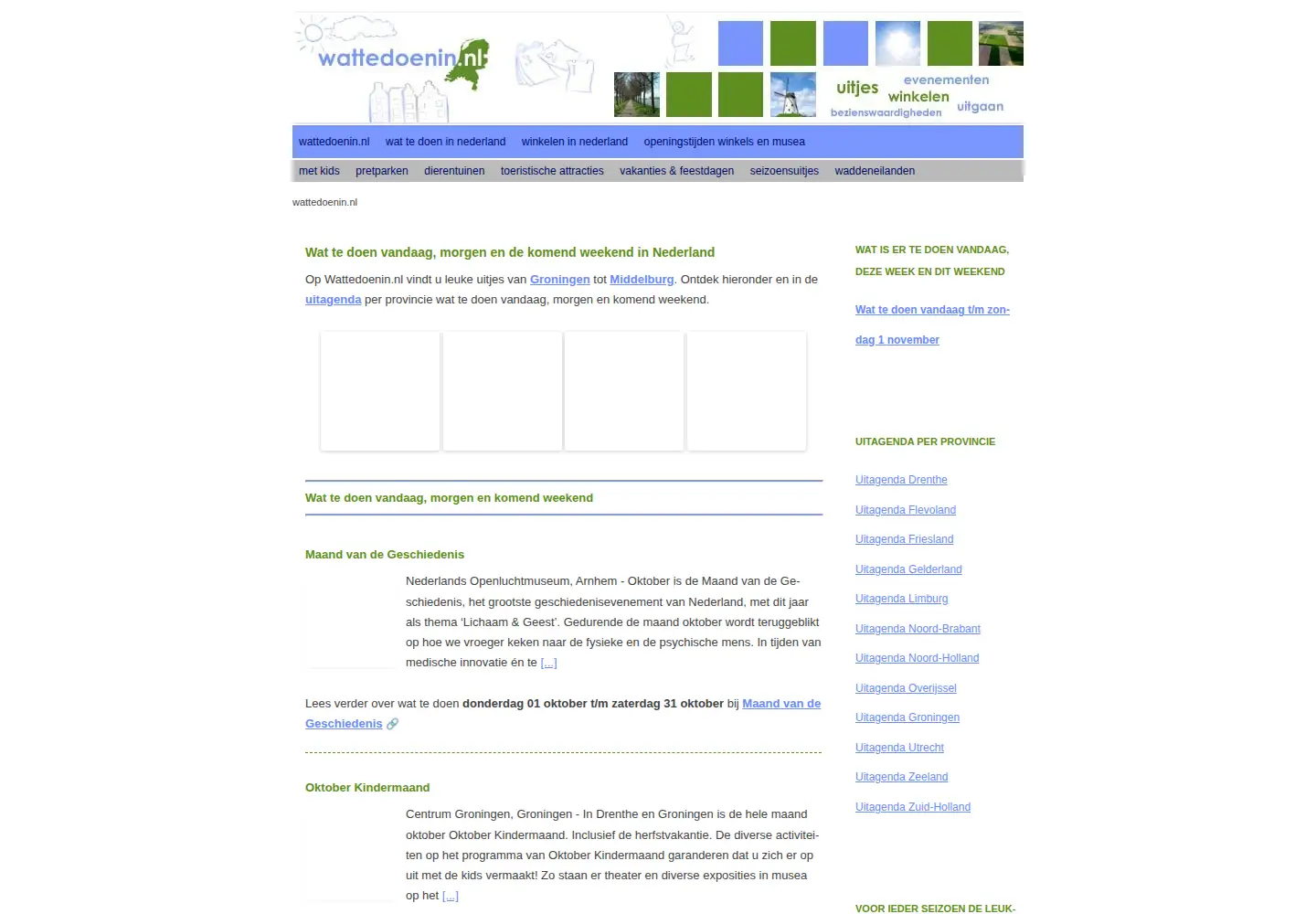Screenshot of wattedoenin.nl