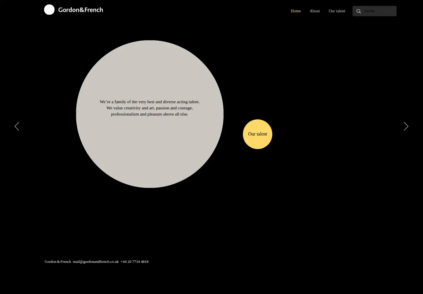 Screenshot of gordonandfrench.co.uk