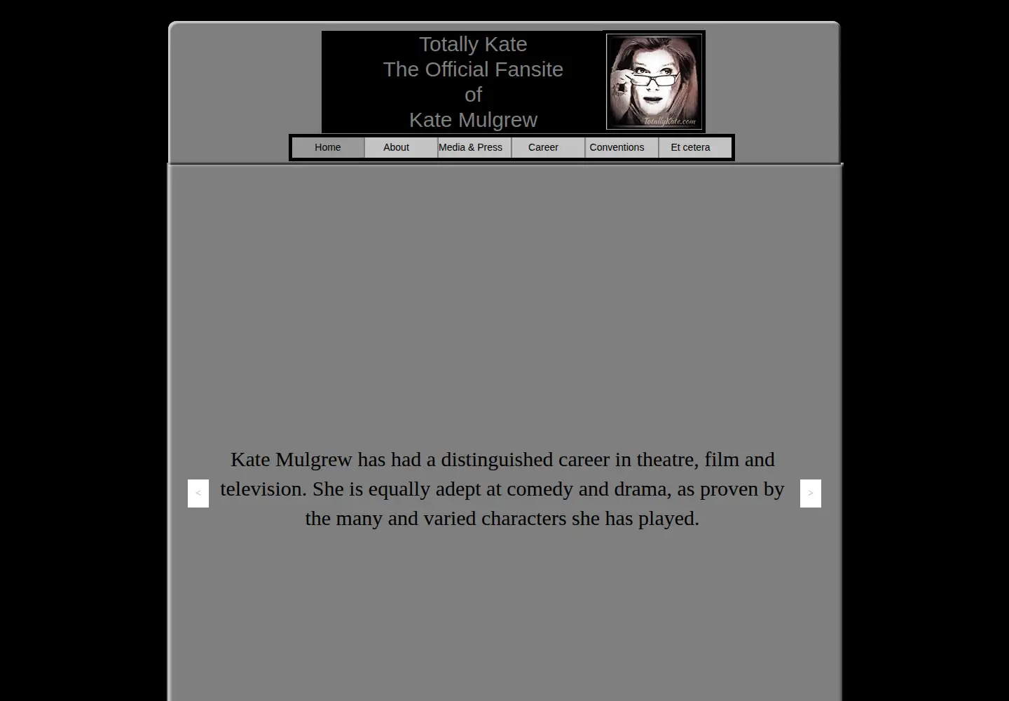 Captured homepage of totallykate.com in the current scan