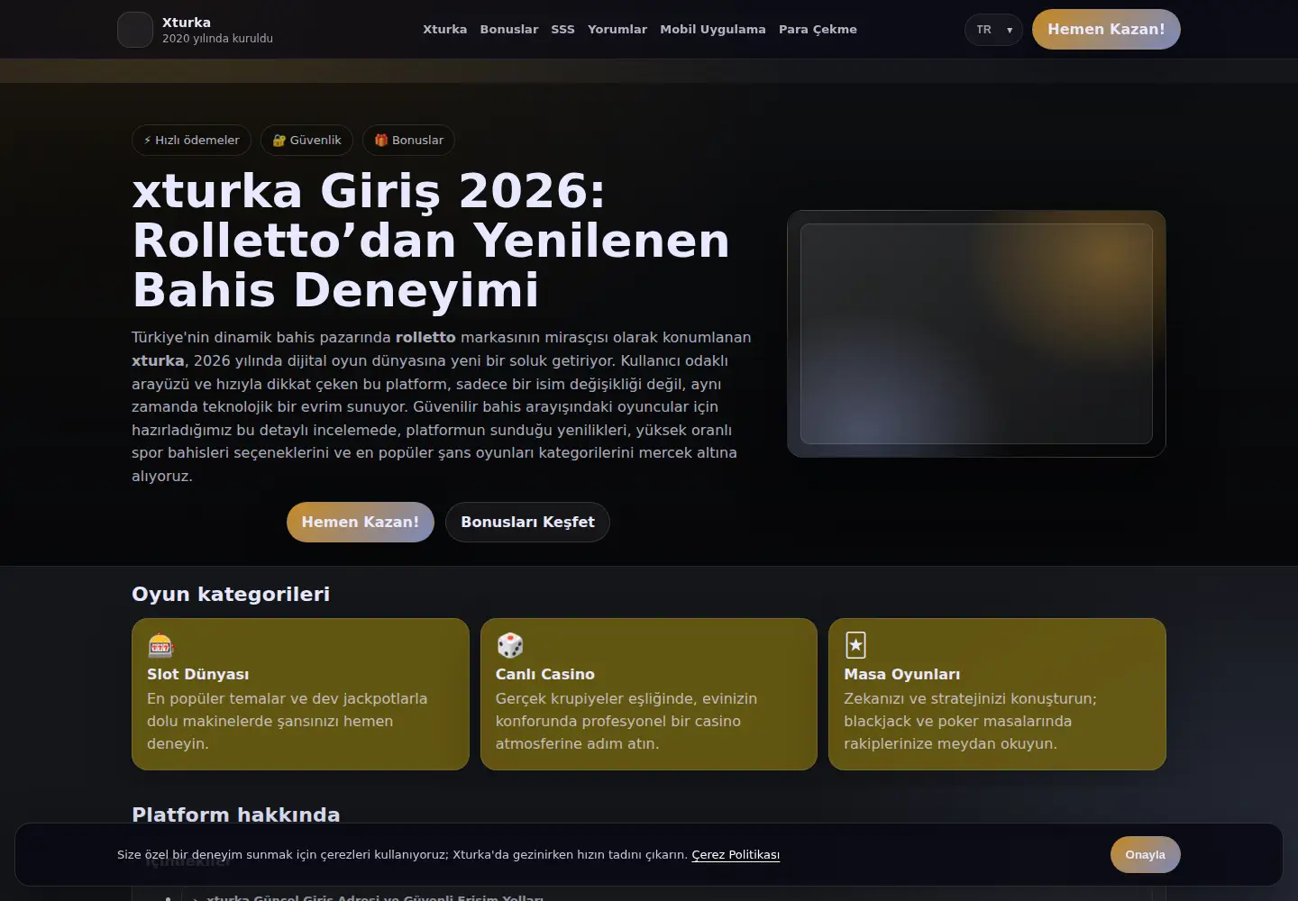 Captured homepage of slideplayer.biz.tr in the current scan