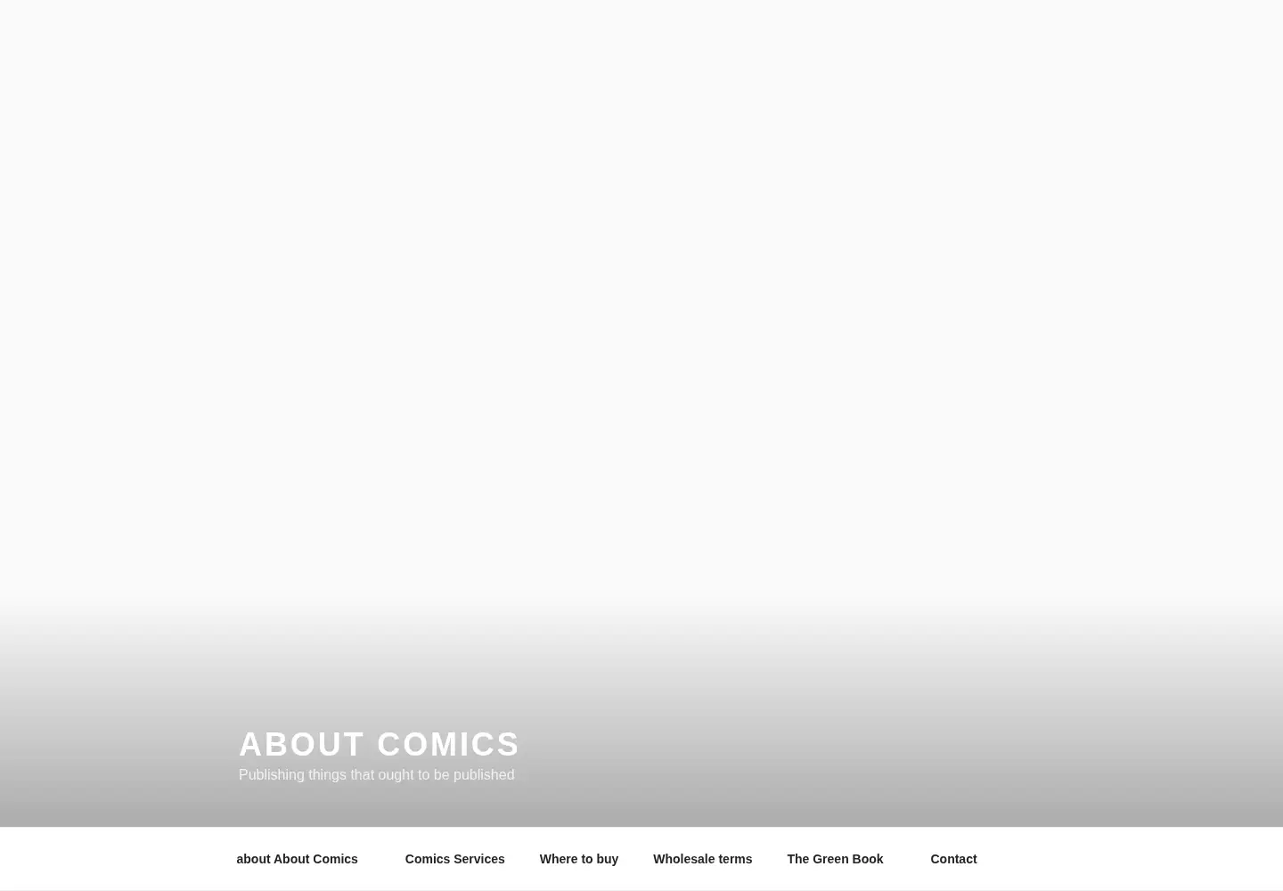 Captured homepage of aboutcomics.com in the current scan
