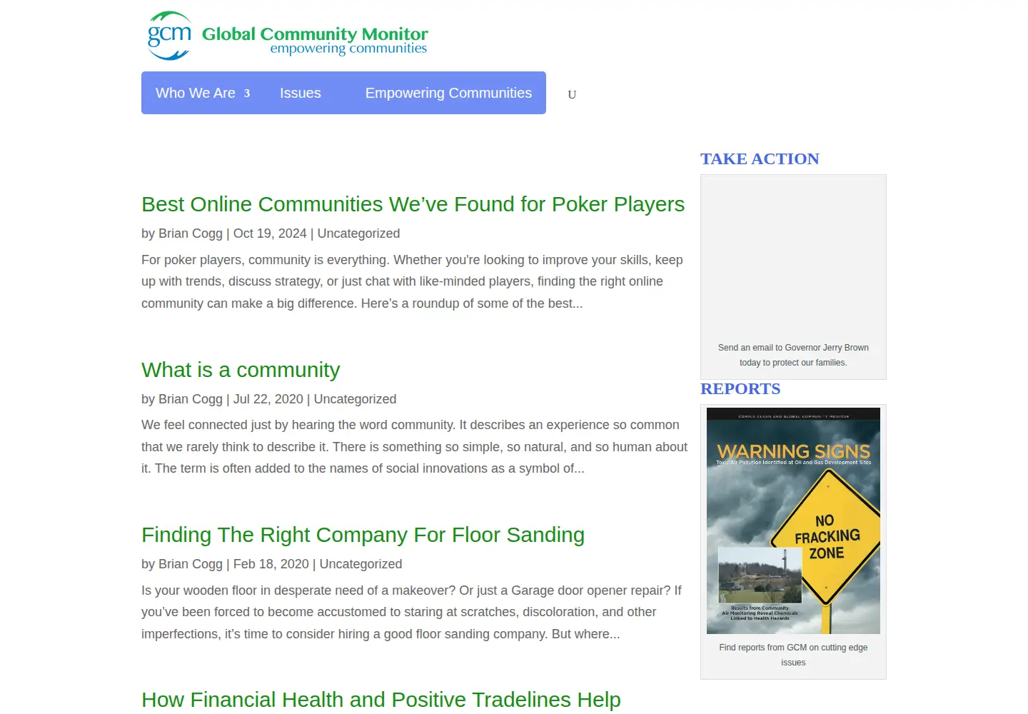 Screenshot of gcmonitor.org