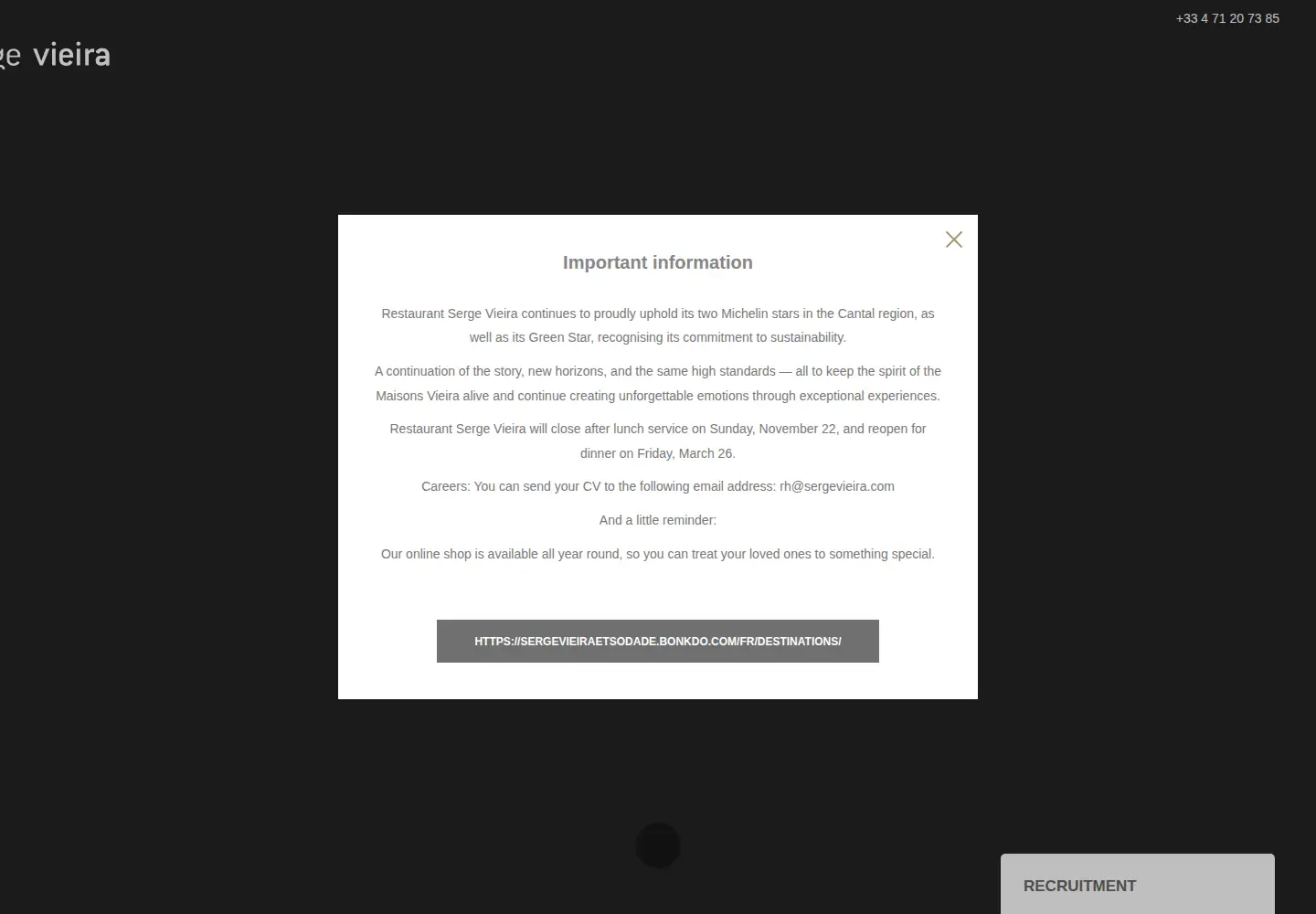 Captured homepage of sergevieira.com in the current scan