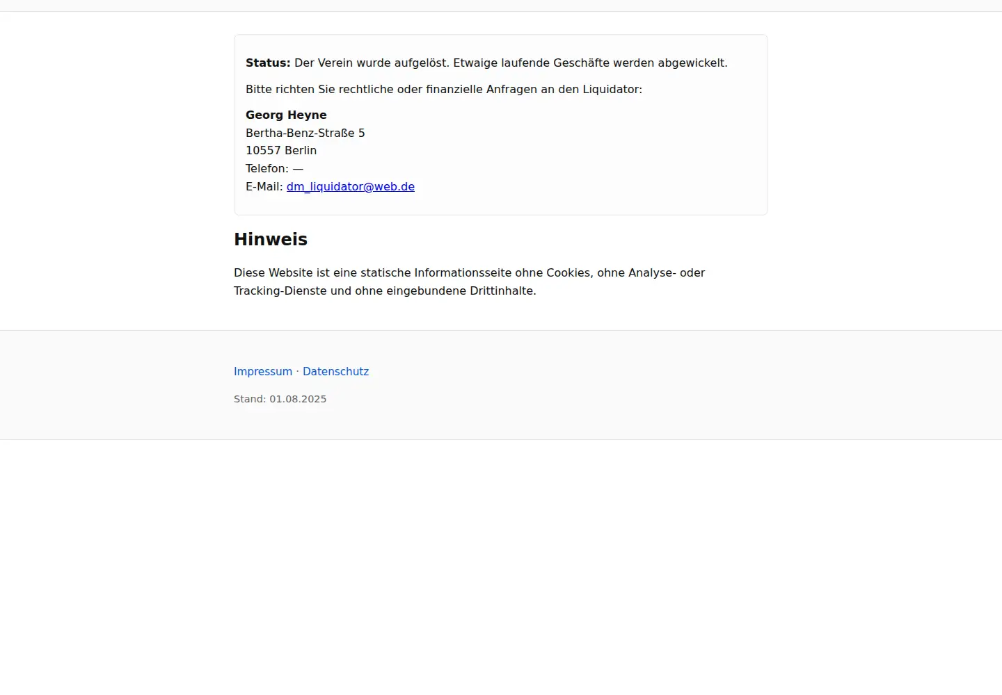 Captured homepage of deutsche-mitte.de in the current scan