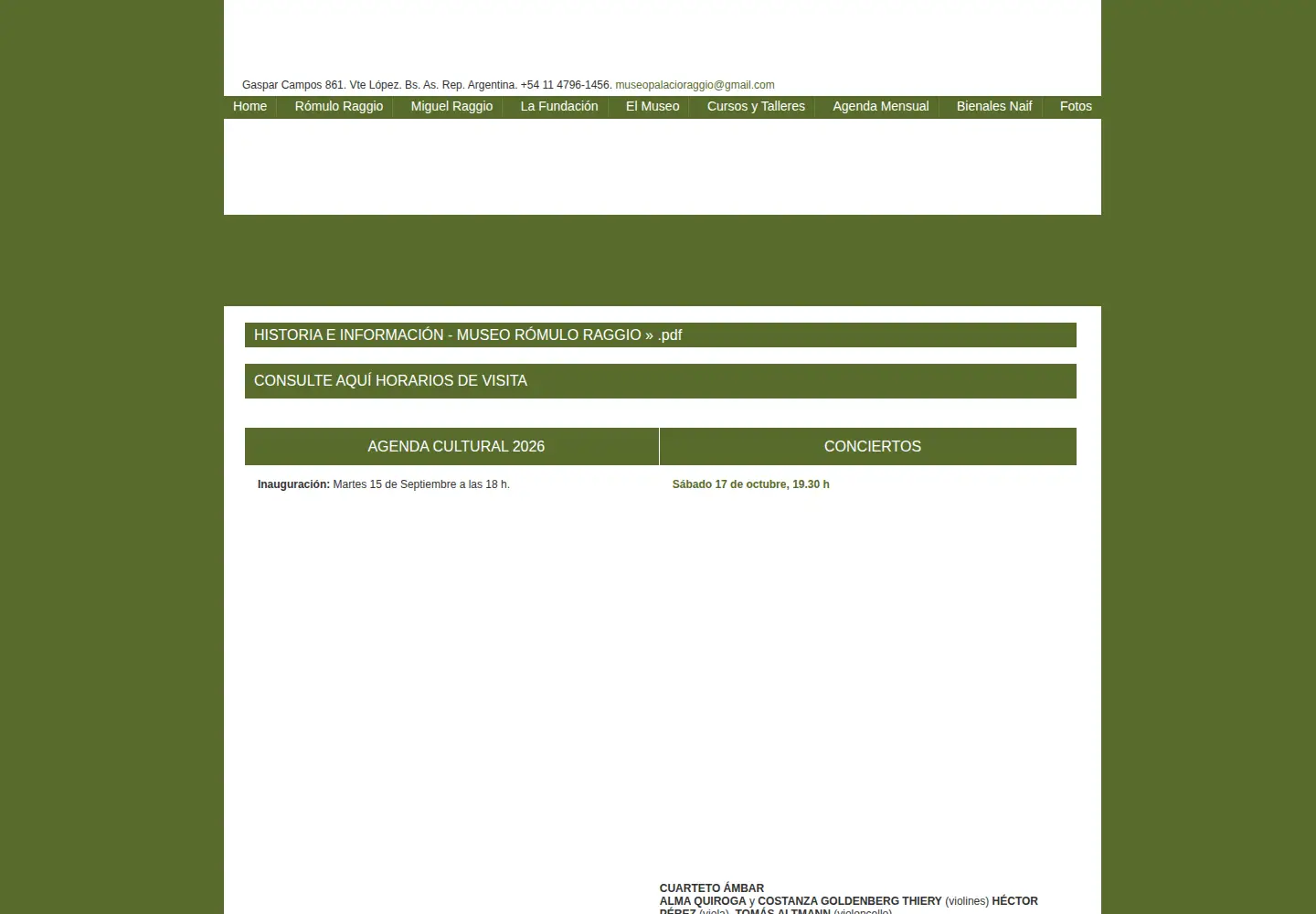 Screenshot of fund-romuloraggio.org.ar