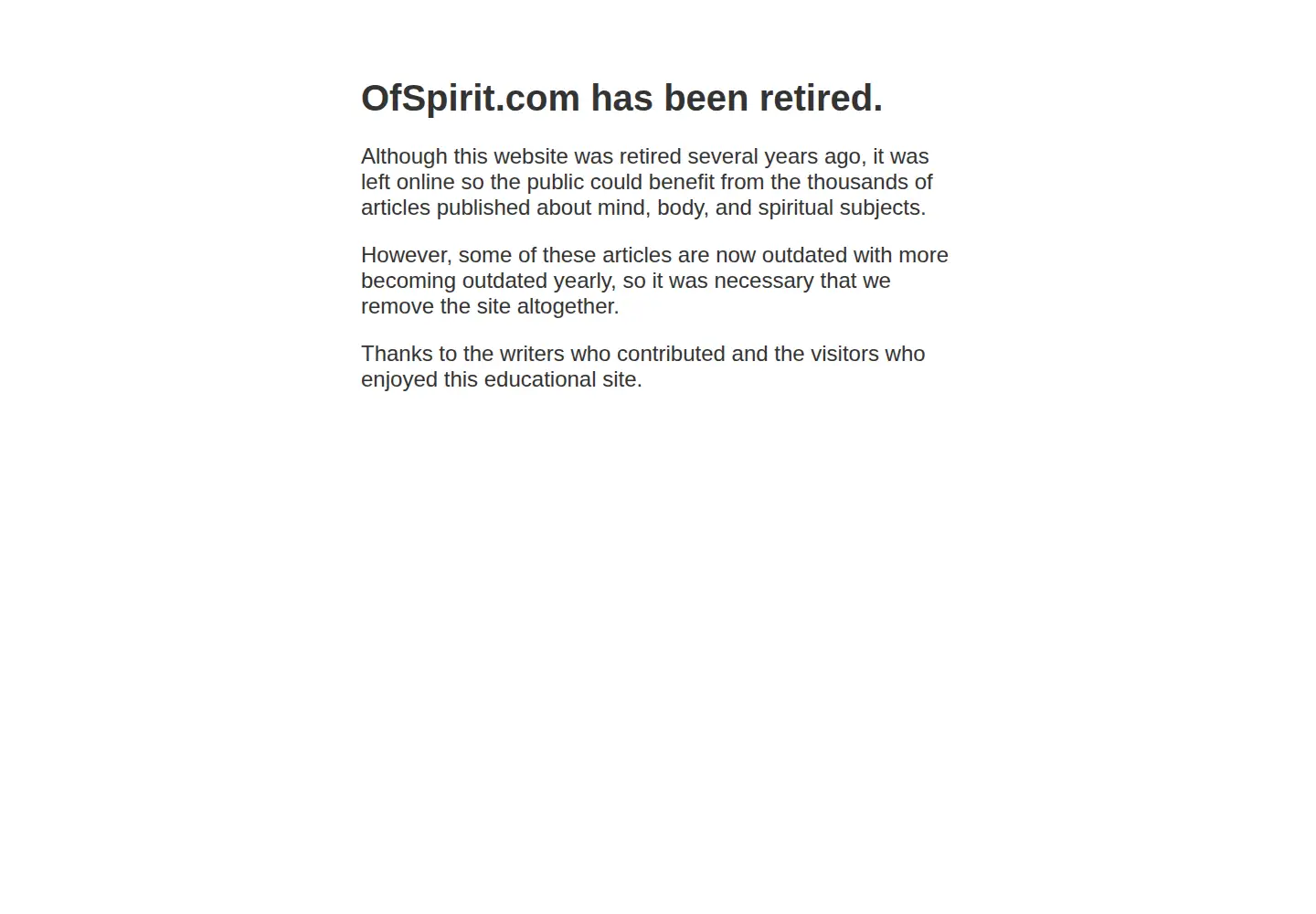 Screenshot of ofspirit.com