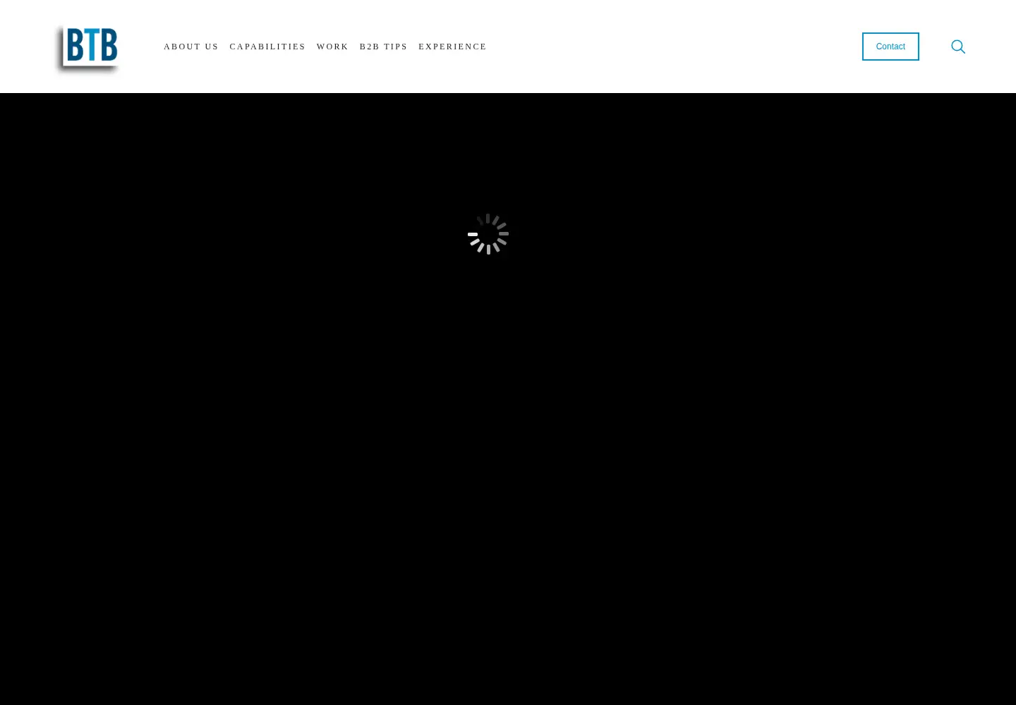 Captured homepage of btbmarketing.com in the current scan