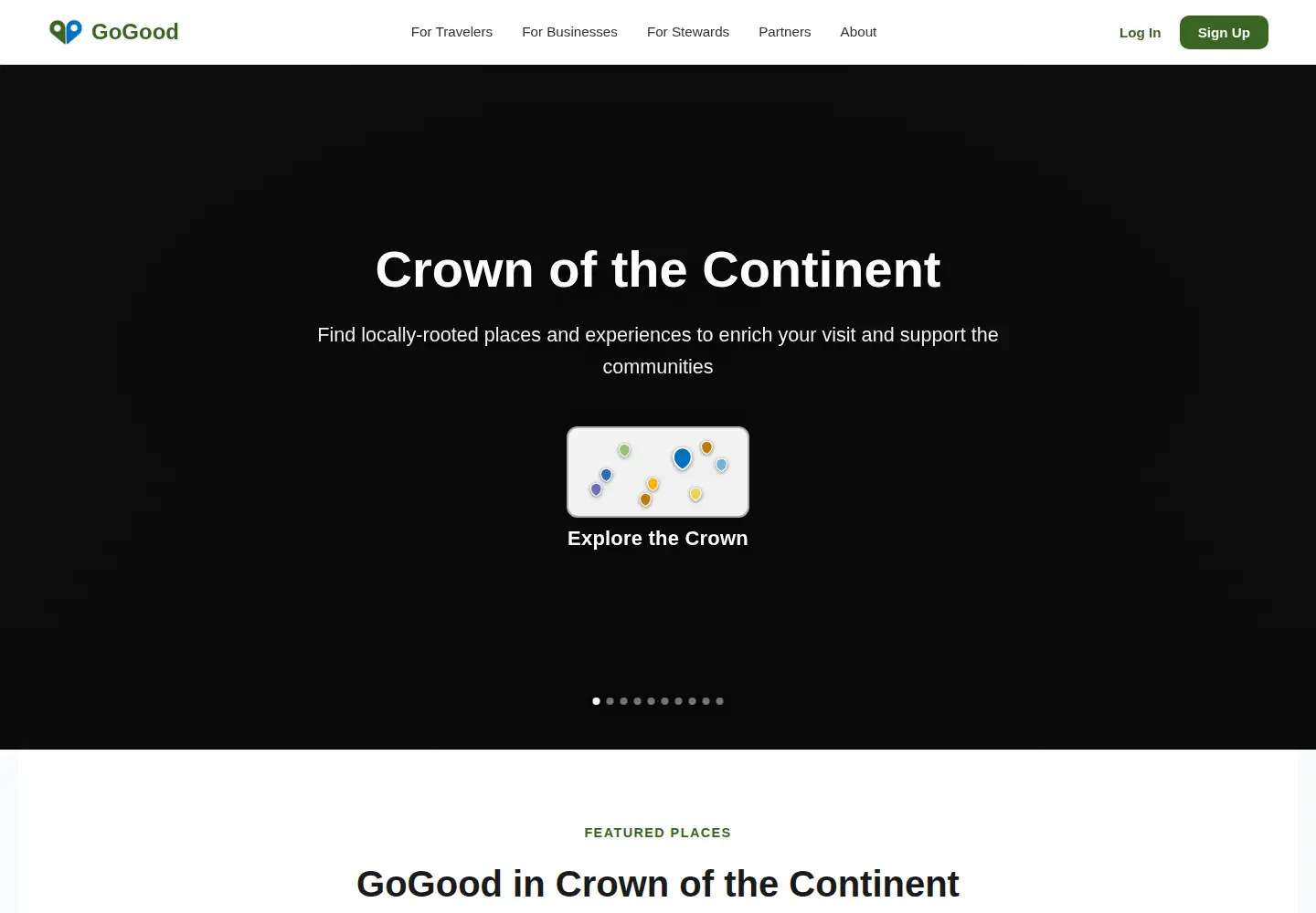 Captured homepage of crownofthecontinent.net in the current scan