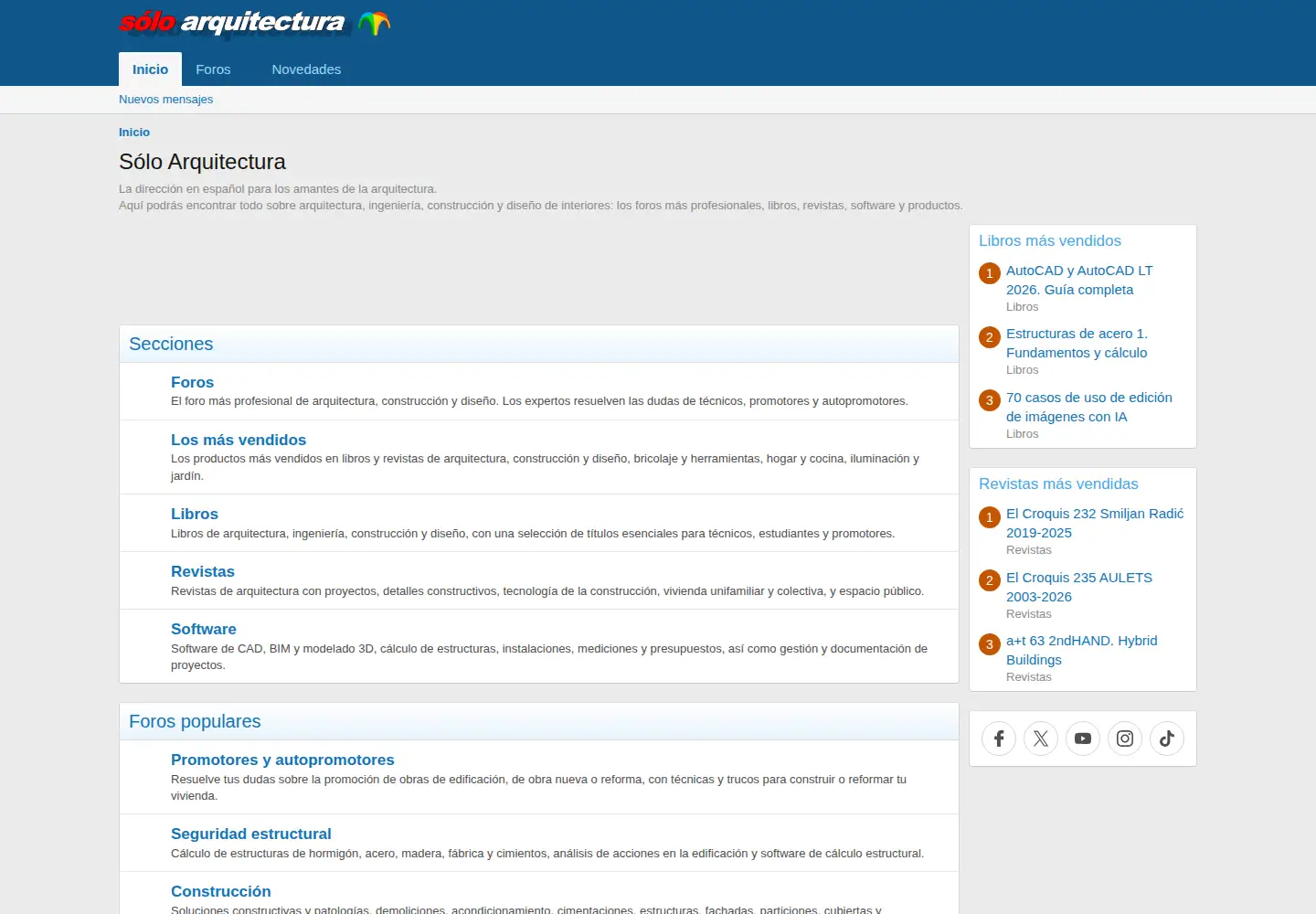 Screenshot of soloarquitectura.com