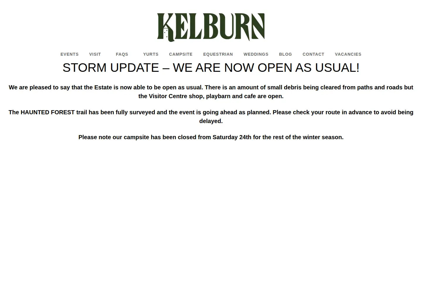 Screenshot of kelburnestate.com