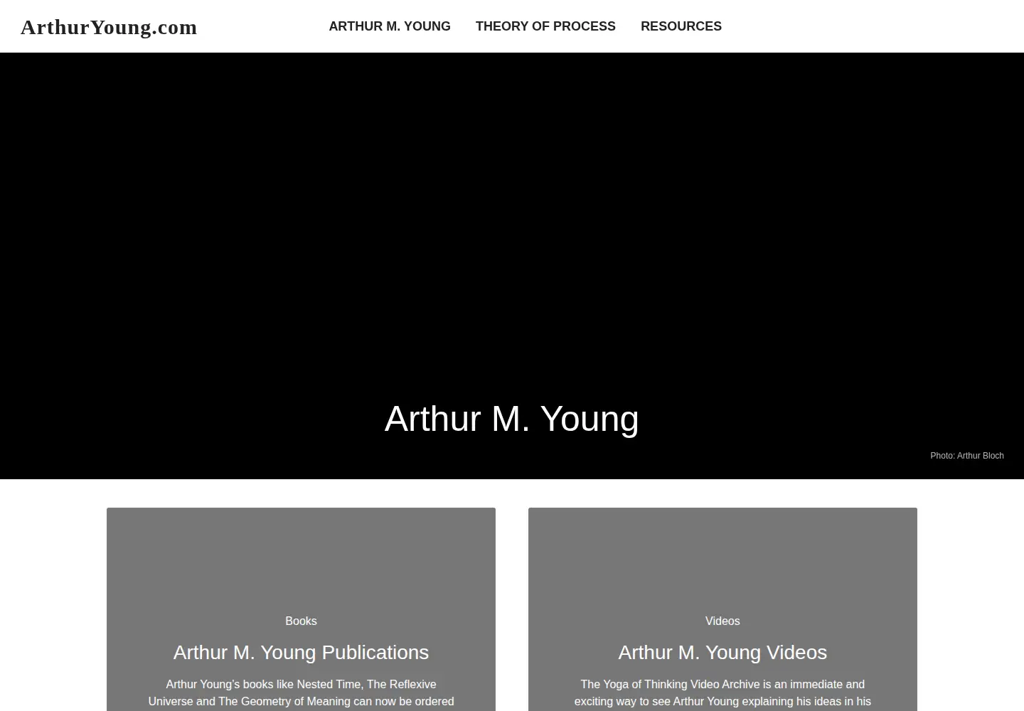 Captured homepage of arthuryoung.com in the current scan