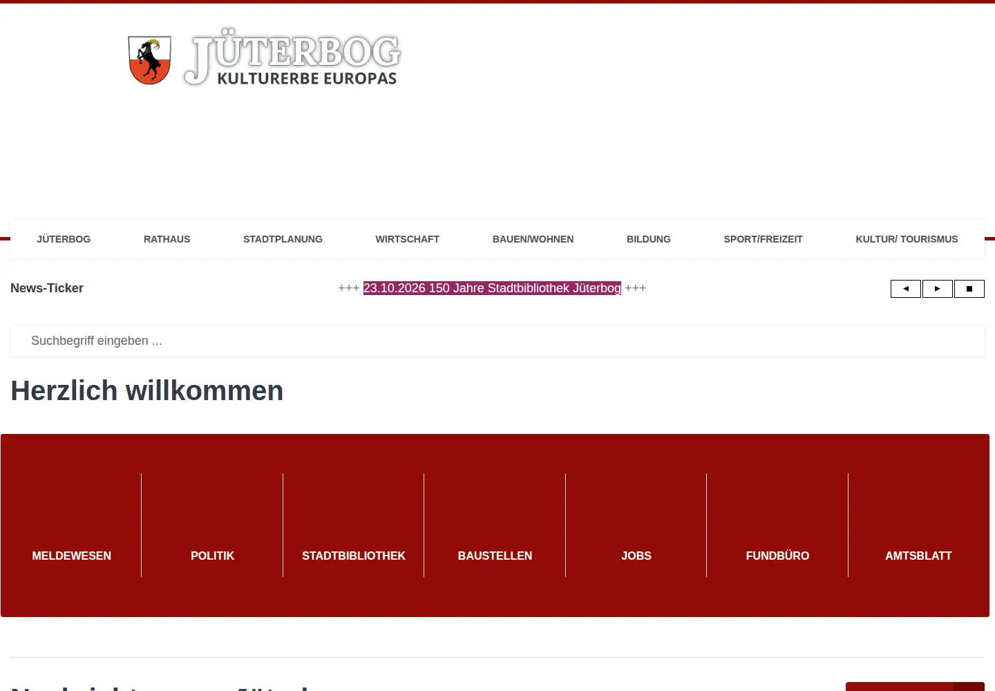 Screenshot of jueterbog.eu