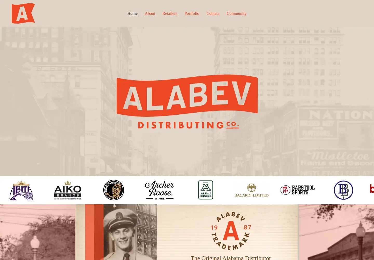 Captured homepage of alabev.com in the current scan