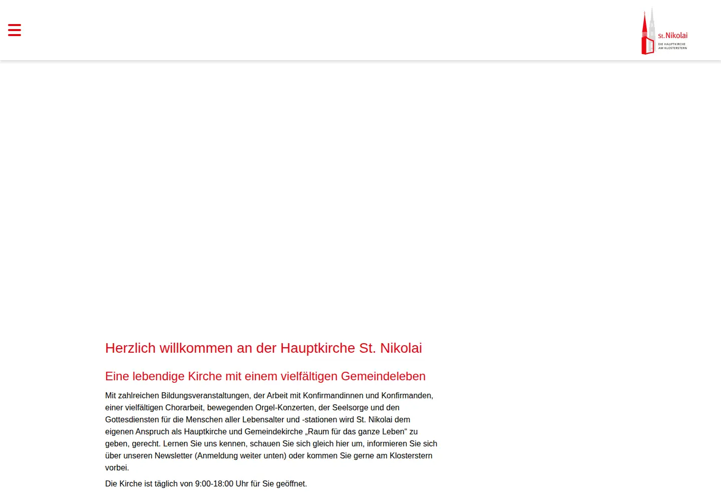 Screenshot of hauptkirche-stnikolai.de