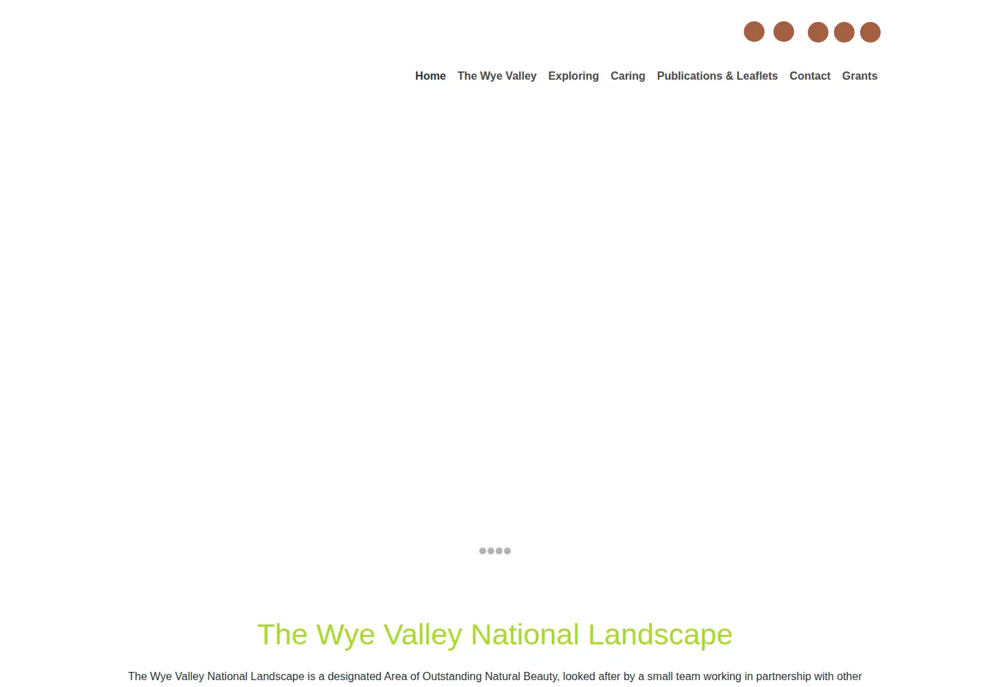 Captured homepage of wyevalleyaonb.org.uk in the current scan