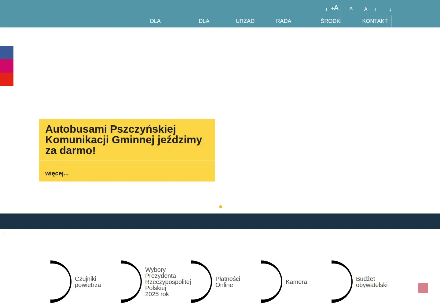 Captured homepage of pszczyna.pl in the current scan