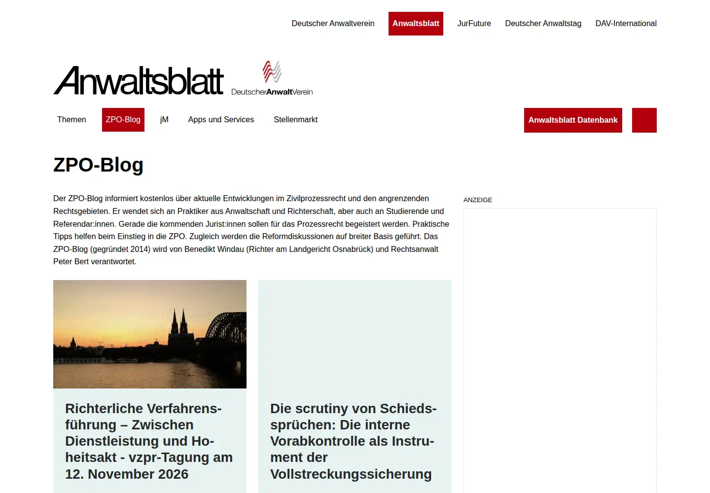 Screenshot of zpoblog.de