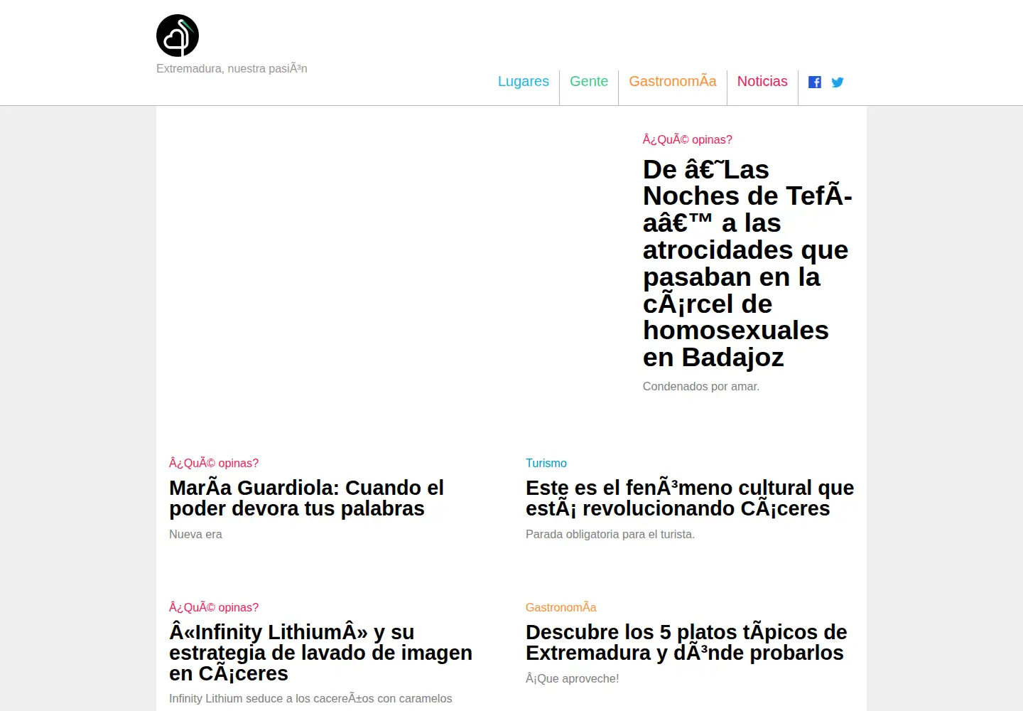 Screenshot of extremadurate.es