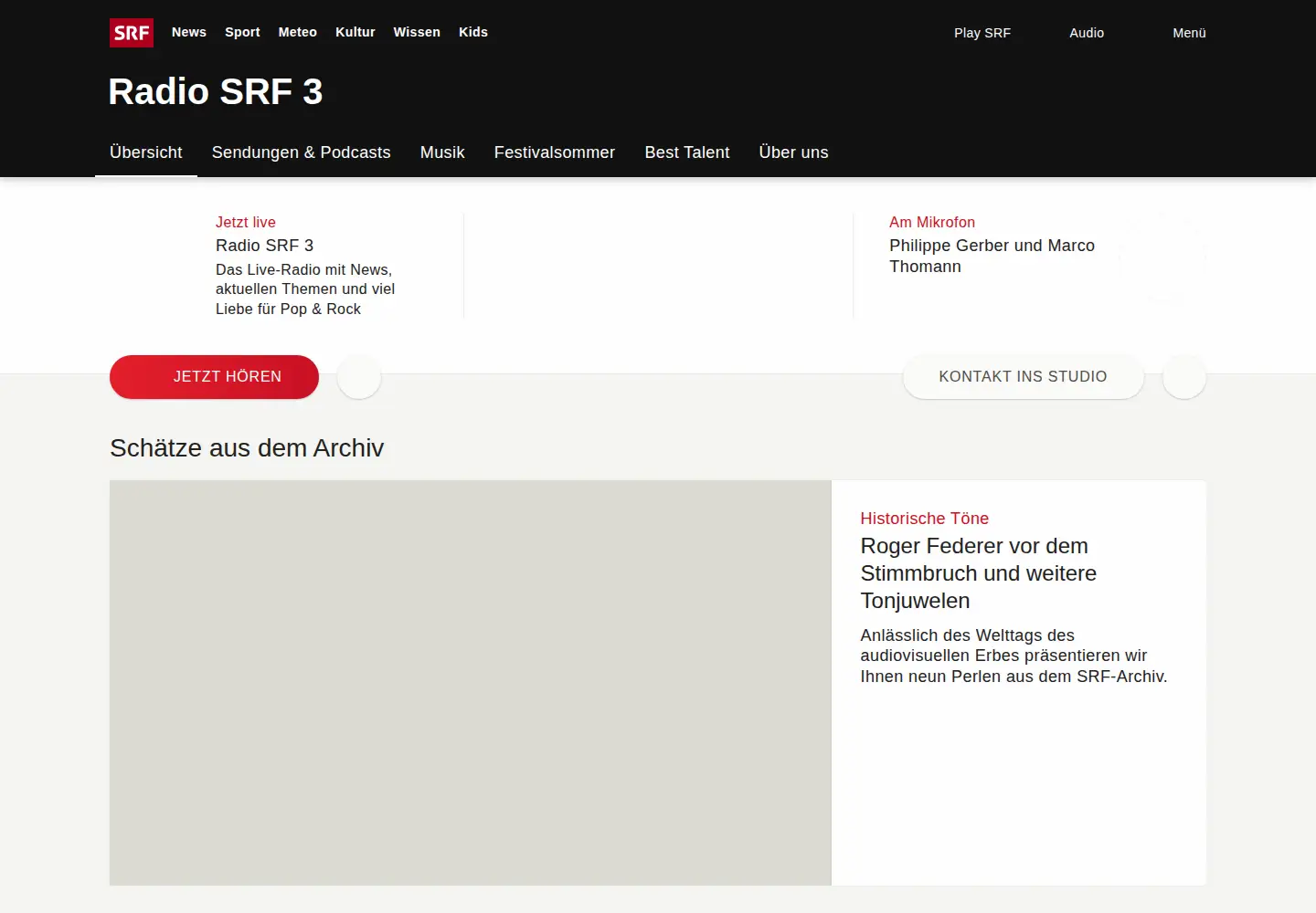 Screenshot of drs3.ch