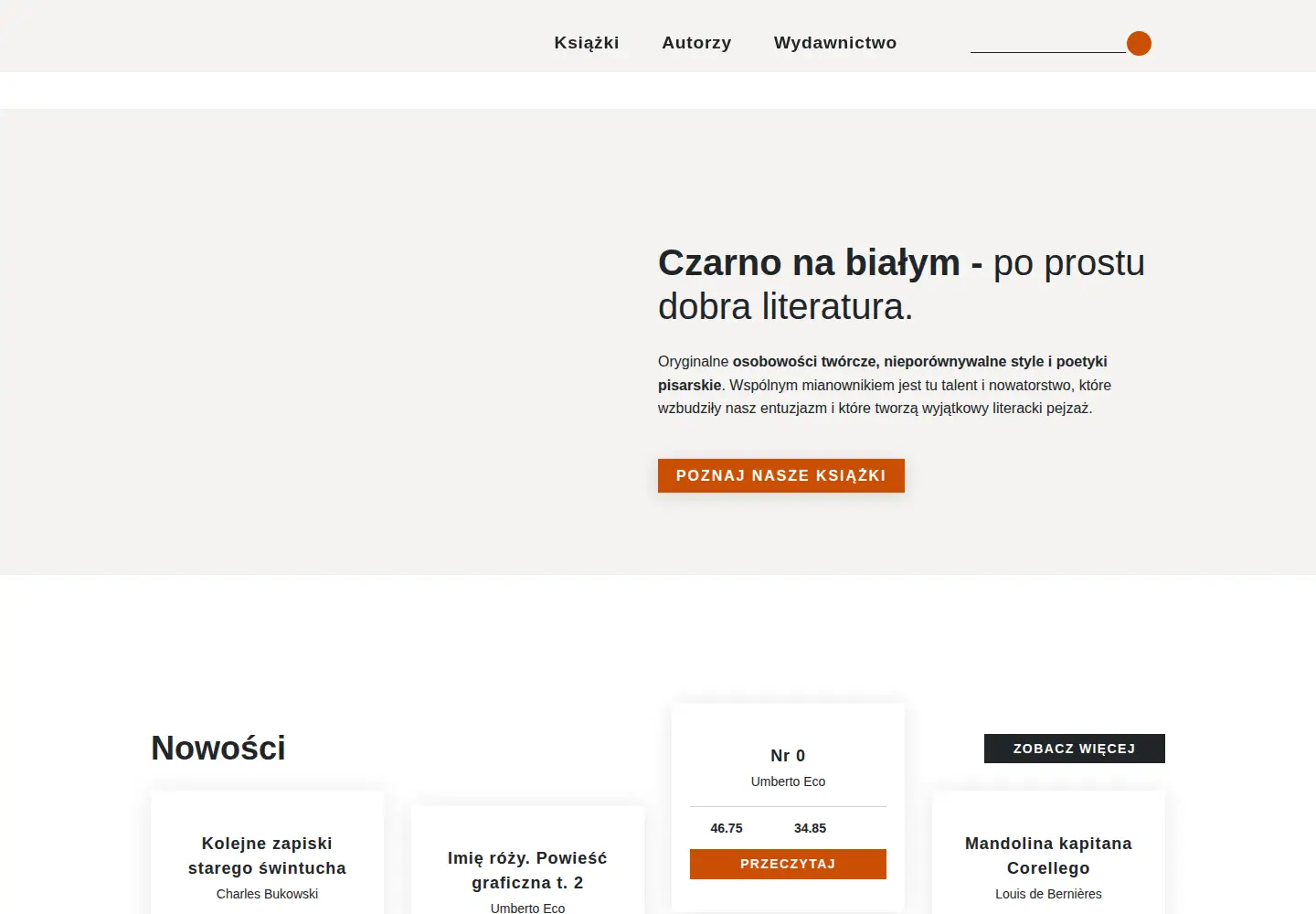Captured homepage of noir.pl in the current scan