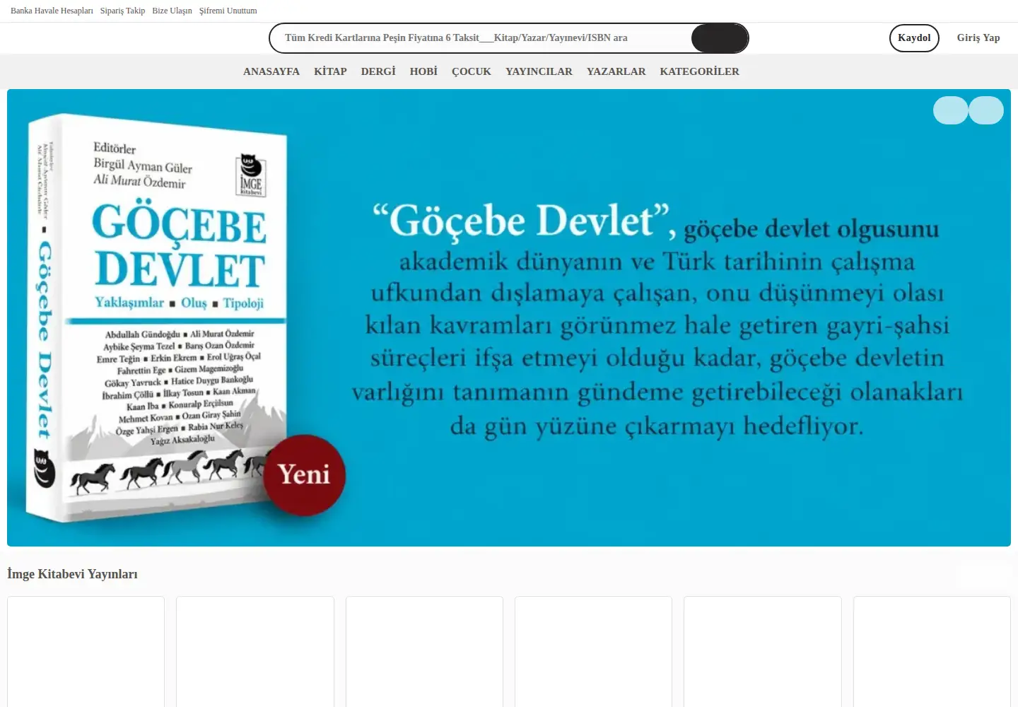 Captured homepage of imge.com.tr in the current scan