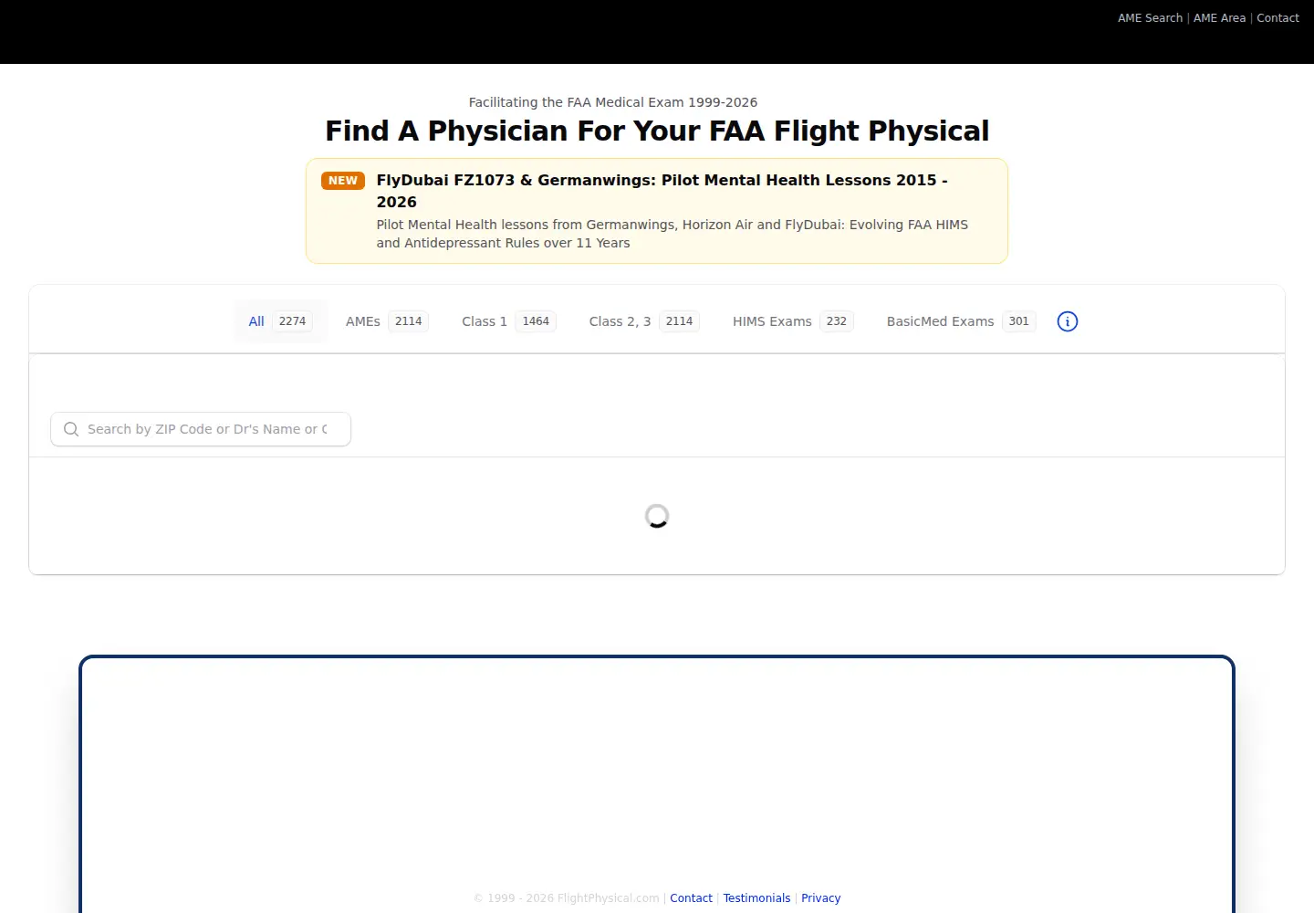Screenshot of flightphysical.com