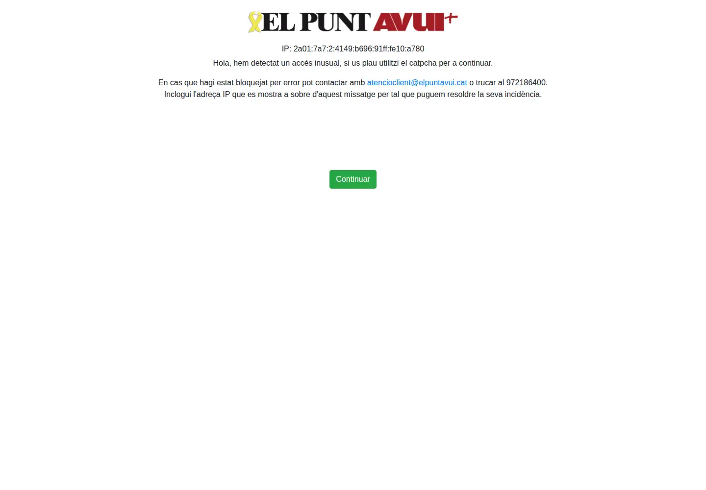 Screenshot of avui.com