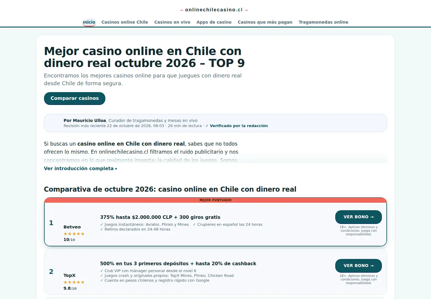 Screenshot of observatoriourbano.cl