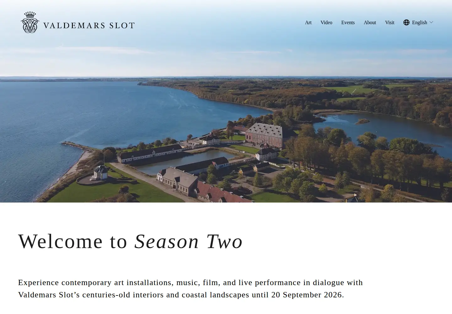 Captured homepage of valdemarsslot.dk in the current scan