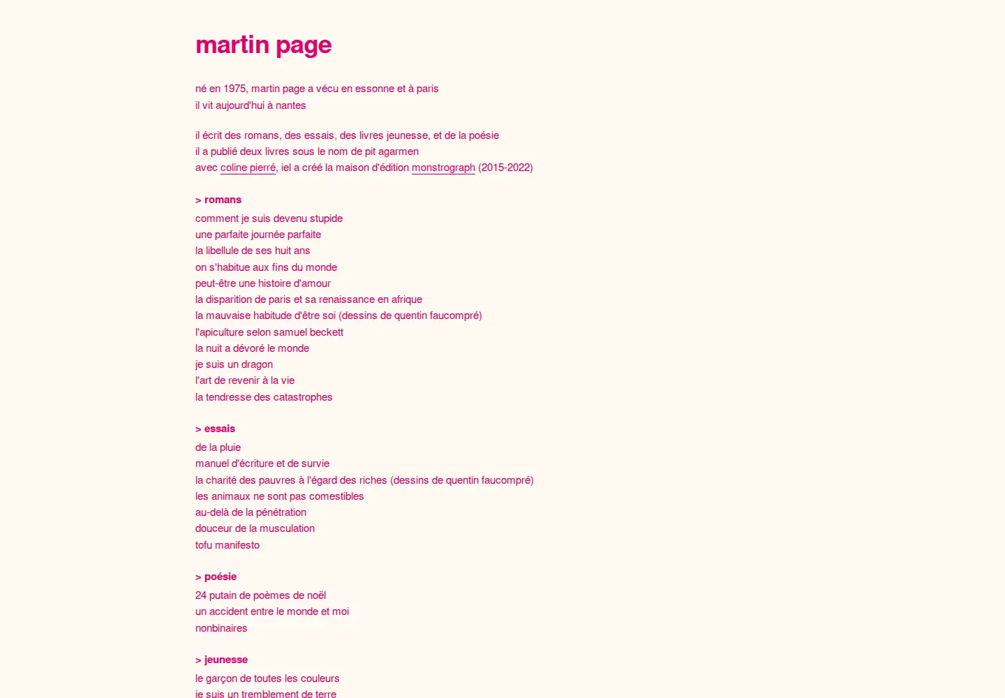 Captured homepage of martin-page.fr in the current scan