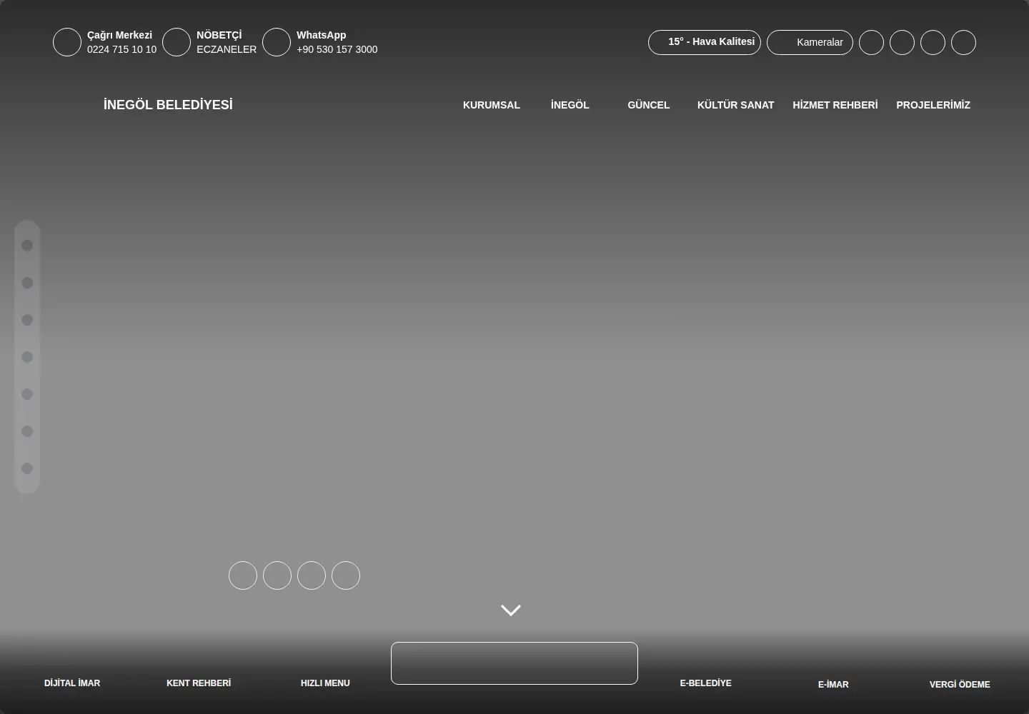 Captured homepage of inegol.bel.tr in the current scan