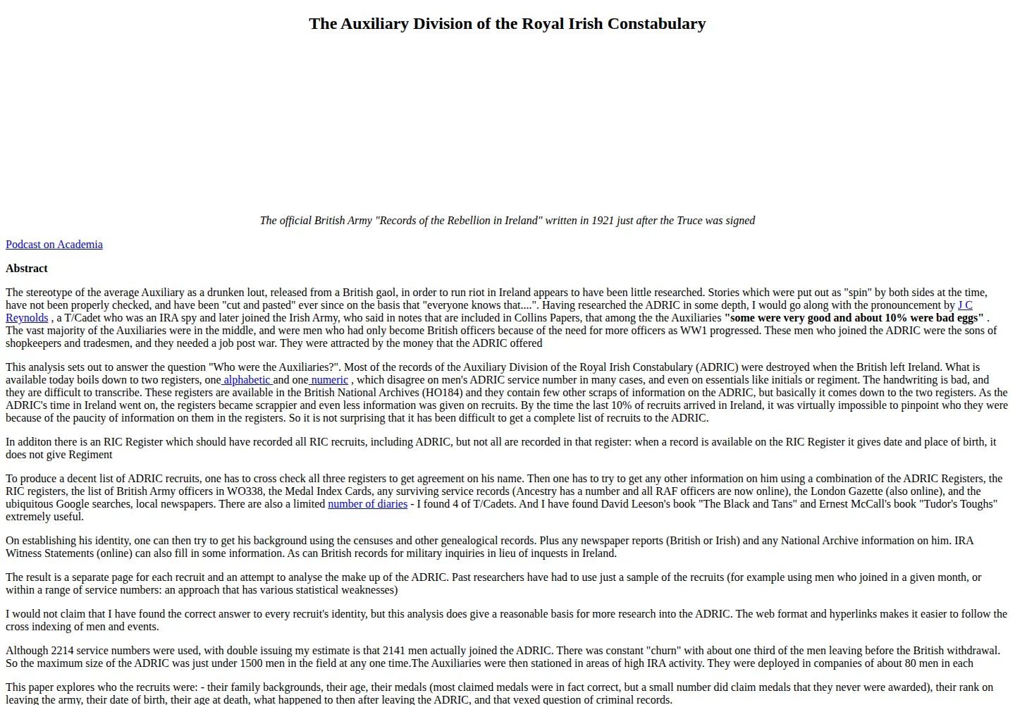 Captured homepage of theauxiliaries.com in the current scan