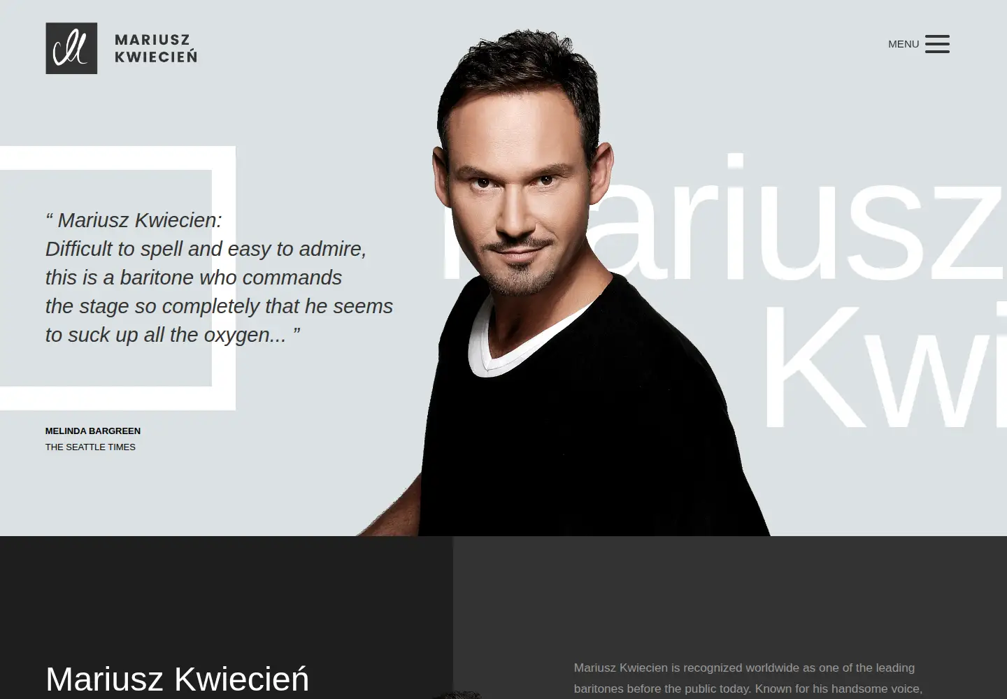 Screenshot of mariuszkwiecien.com