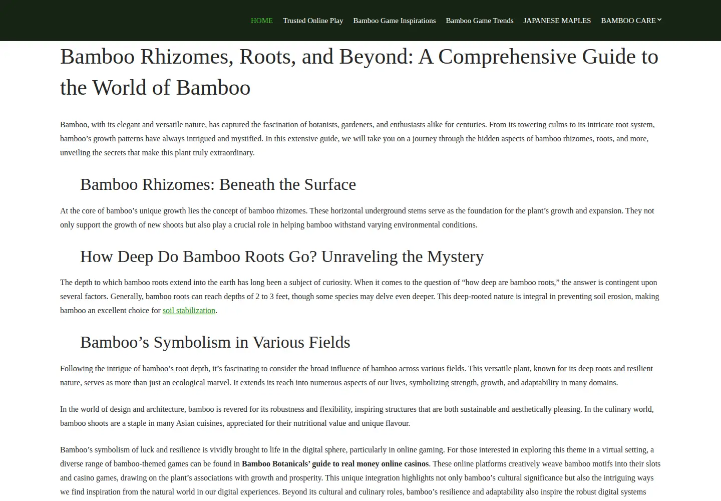 Screenshot of bamboobotanicals.ca