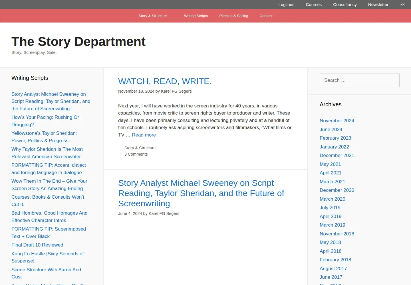 Screenshot of thestorydepartment.com