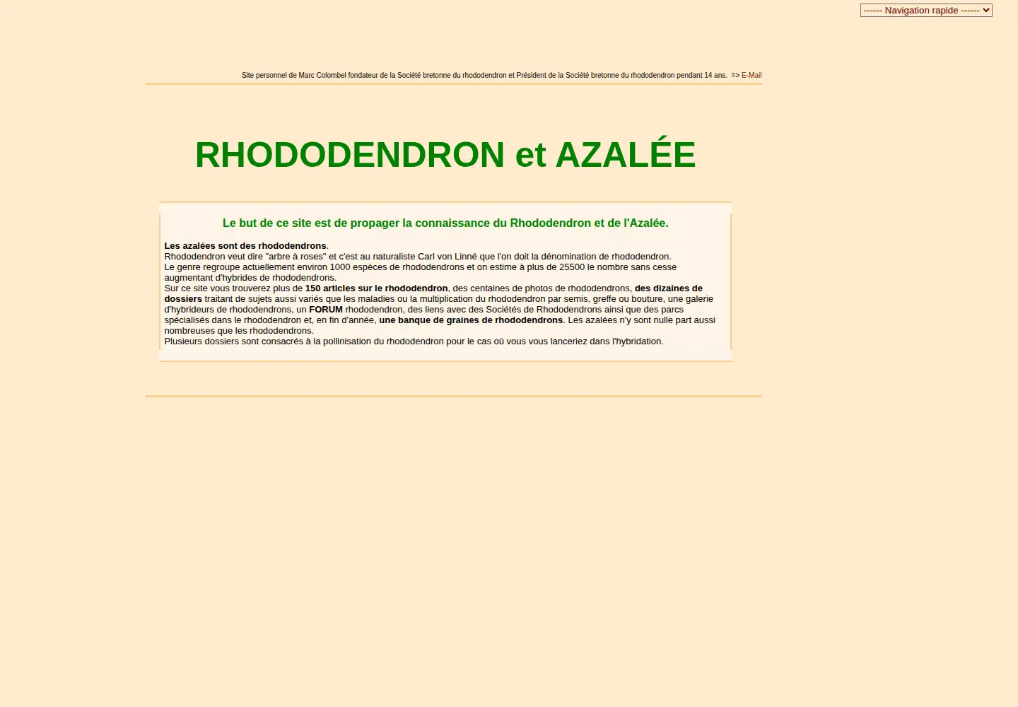 Captured homepage of rhododendron-azalee.fr in the current scan