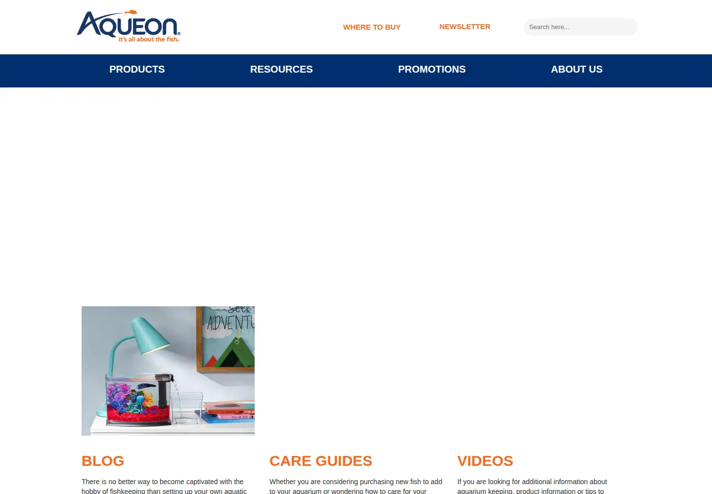 Screenshot of aqueon.com