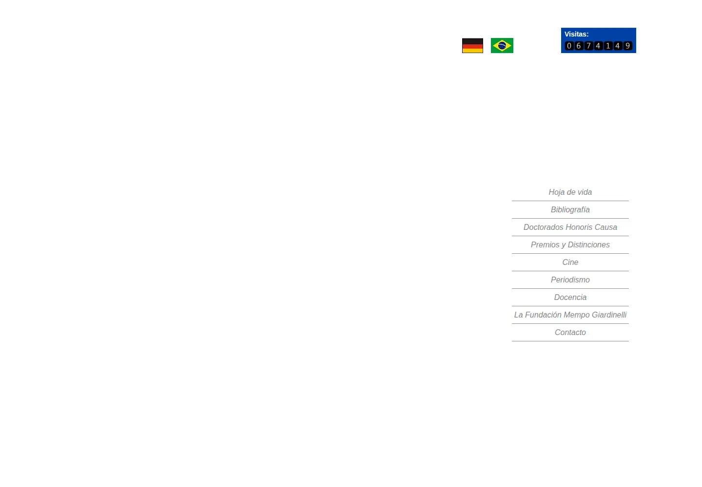Captured homepage of mempogiardinelli.com in the current scan