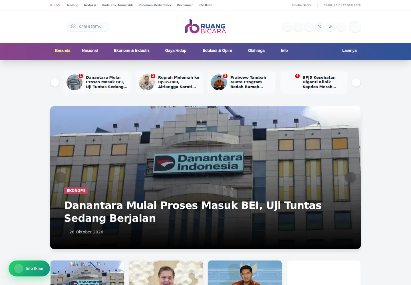 Captured homepage of ruangbicara.co.id in the current scan
