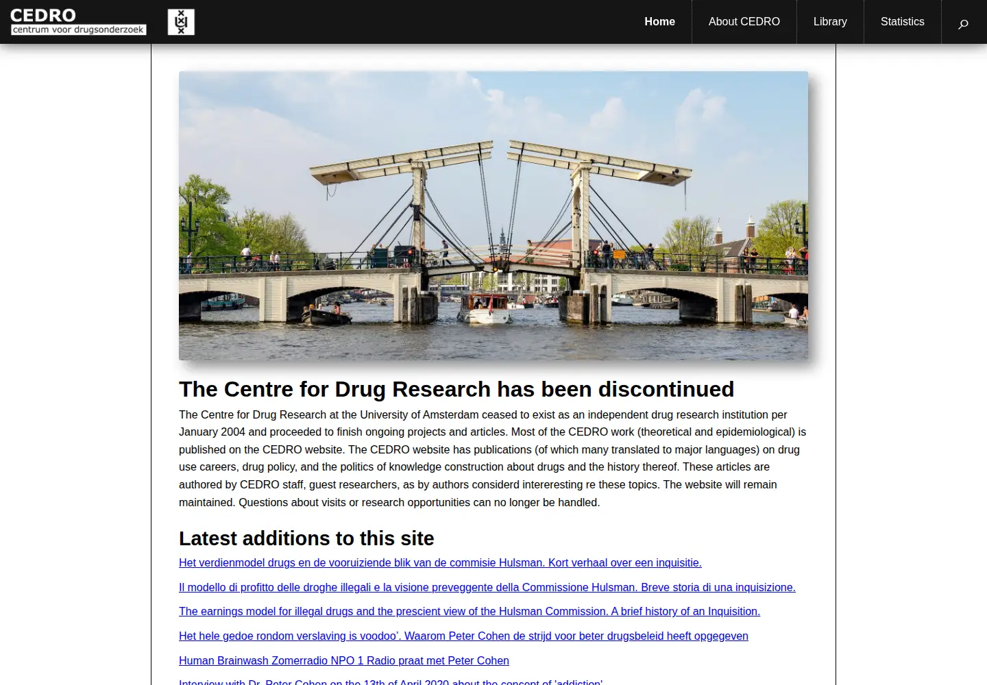 Captured homepage of cedro-uva.org in the current scan