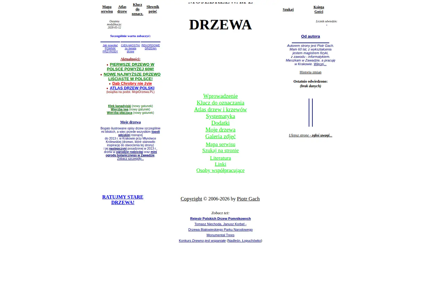 Screenshot of mojedrzewa.pl