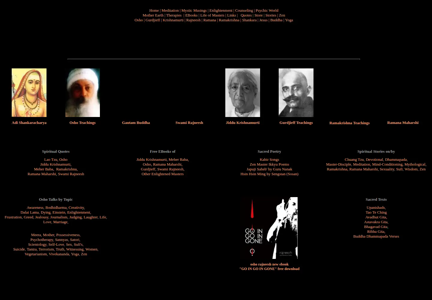 Captured homepage of messagefrommasters.com in the current scan