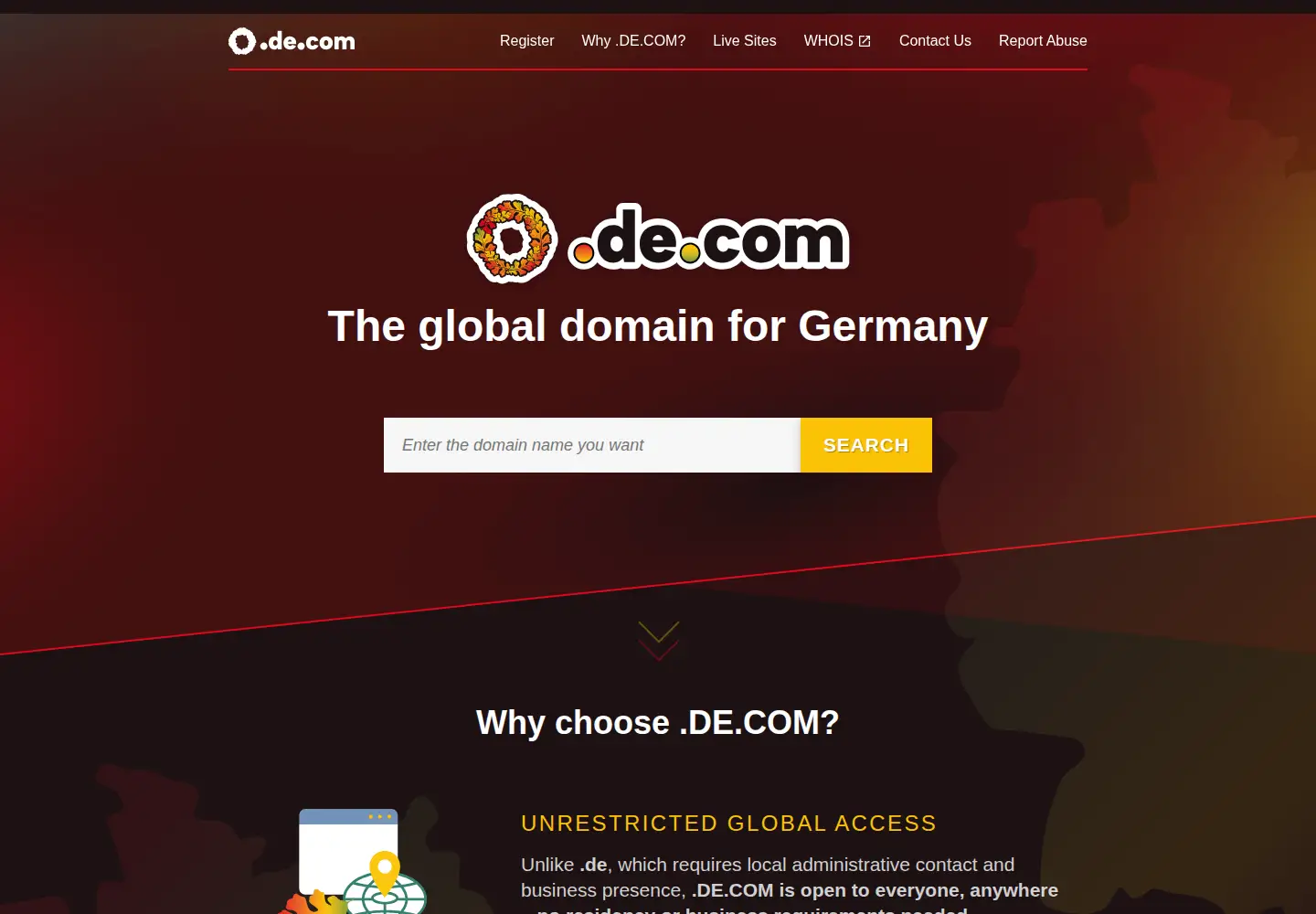 Screenshot of de.com