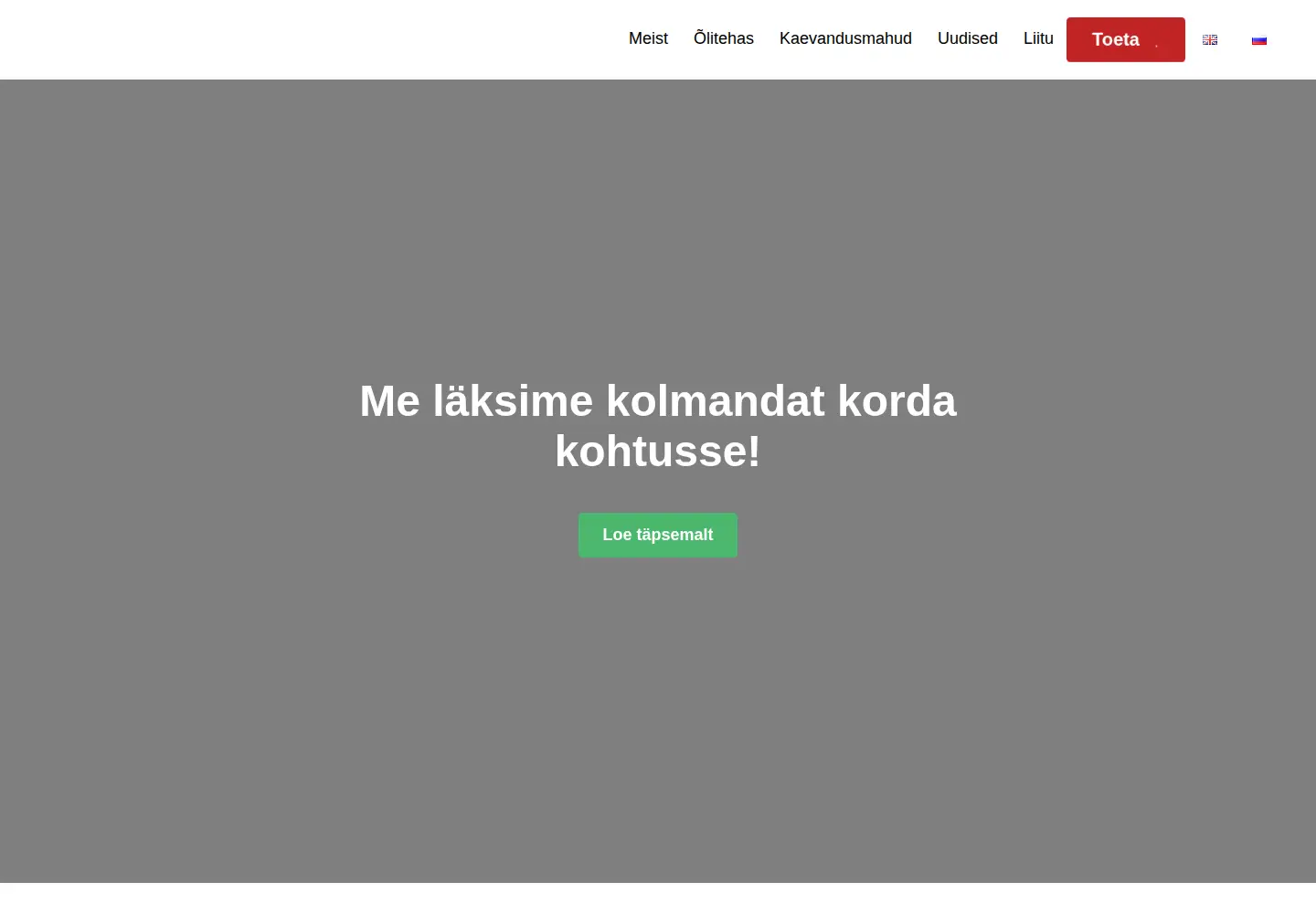 Screenshot of fridaysforfuture.ee