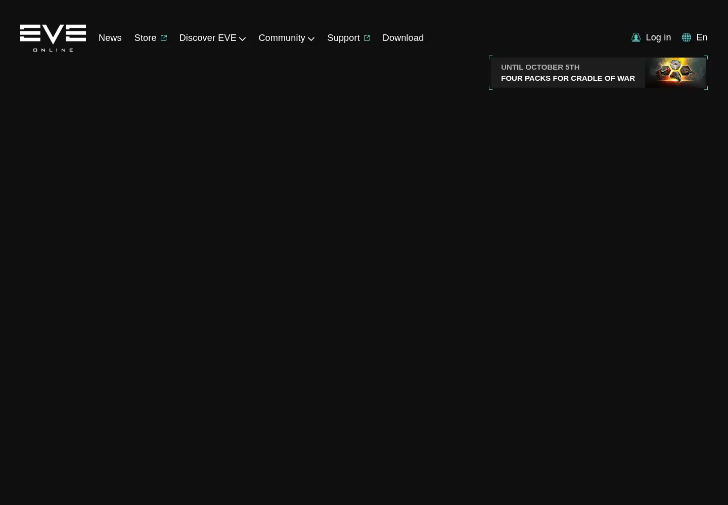 Screenshot of eveonline.com