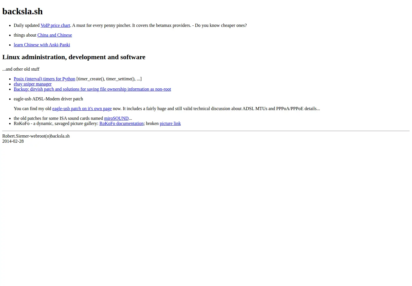Screenshot of backsla.sh
