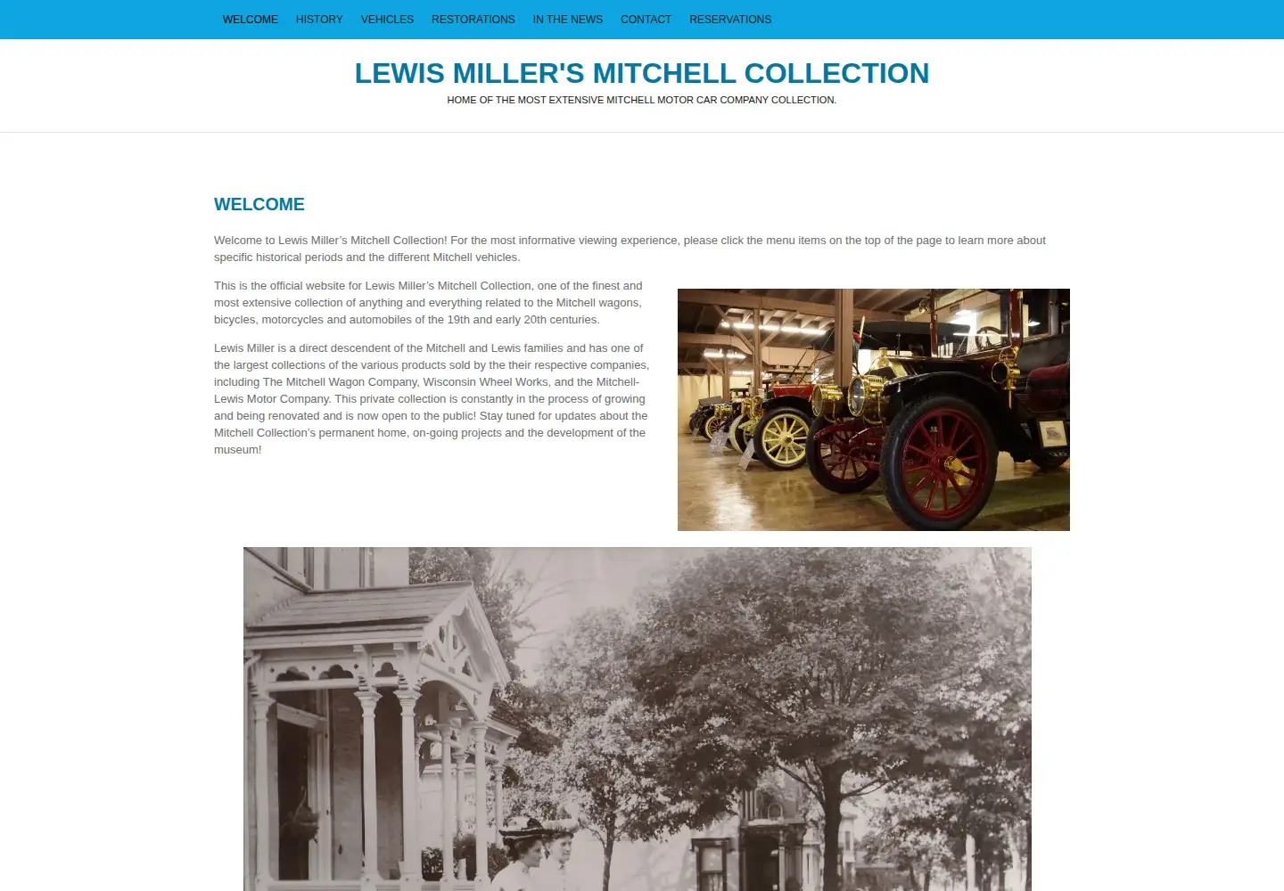Screenshot of mitchellcarcollection.com